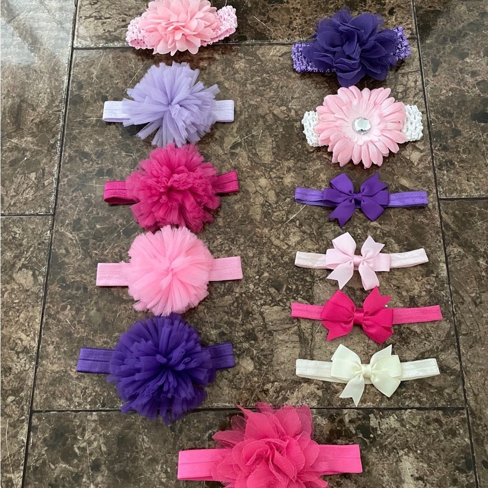 Set of Colorful Baby Headbands